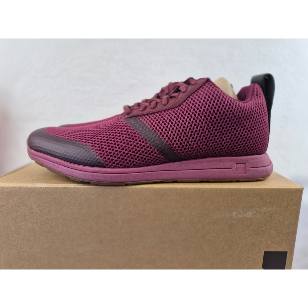 York Athletics The Henry Mid Air Mesh Trainers Wrath Burgundy Mens 11 03102-33